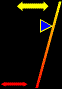 Illustration Showing Less Force From Strings.