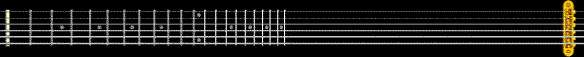 Bridge much further from fretboard.